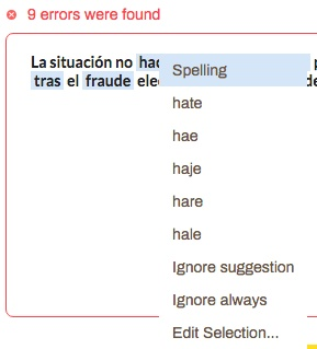 Example screenshot of Grammarix not having human review/ multilingual options.