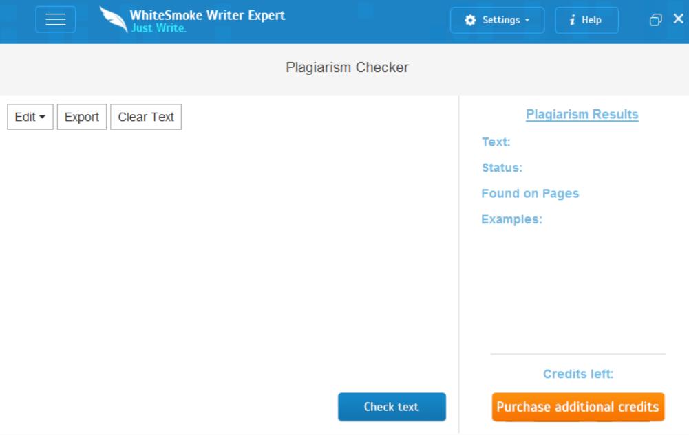 WhiteSmoke Plagiarism Checker example