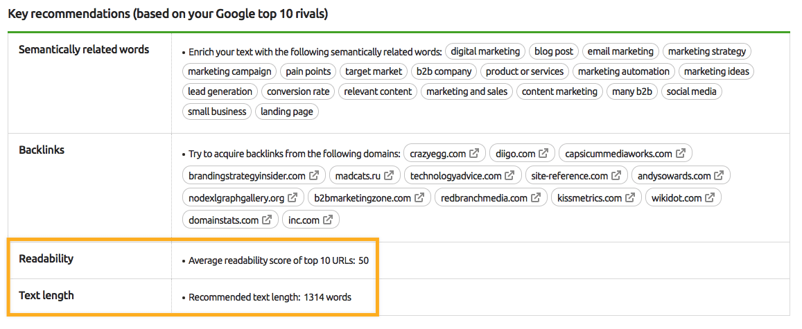 key recommendations