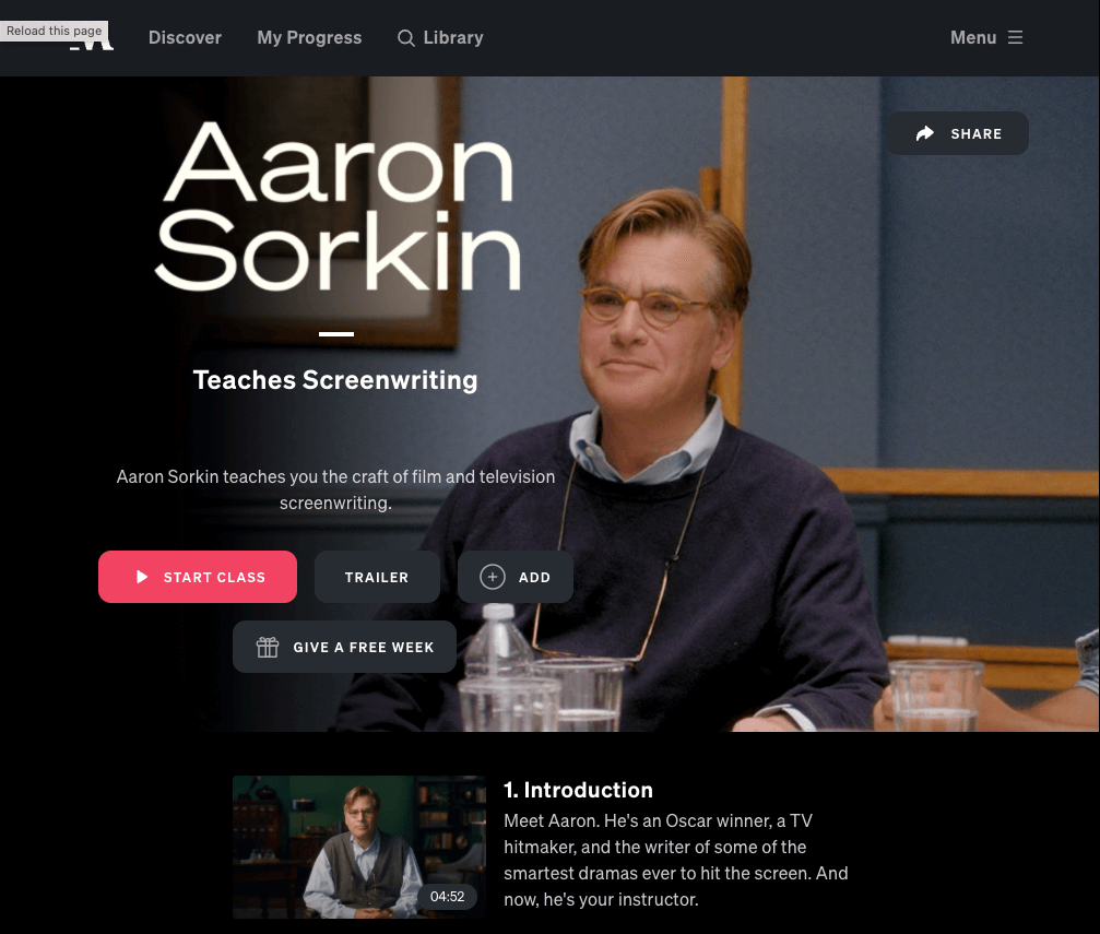 aaron sorkin masterclass review