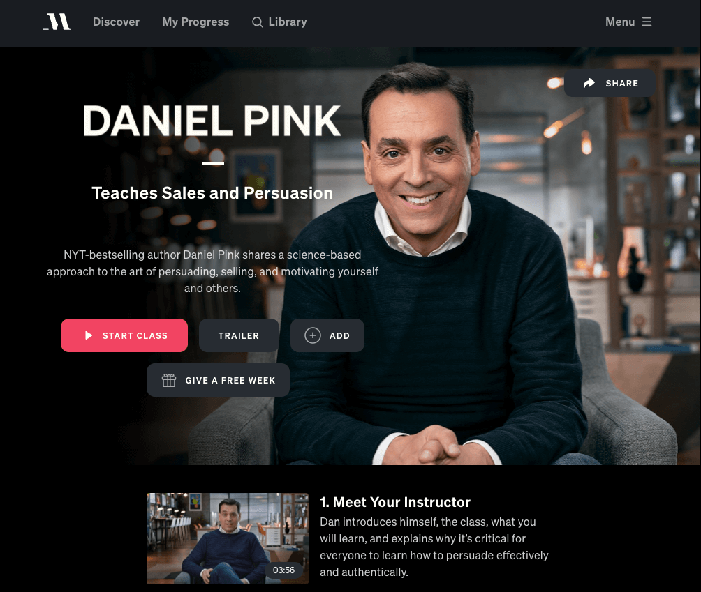 daniel pink masterclass review